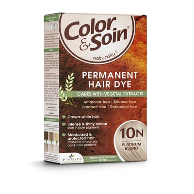 COLOR & SOIN plaukų dažai be amoniako 10N Platinum Blond 135 ml