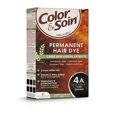 COLOR & SOIN plaukų dažai be amoniako 4A Iced Brown 135 ml