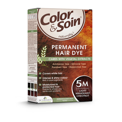 COLOR & SOIN plaukų dažai be amoniako 5M Light Mahogany Chestnut 135 ml