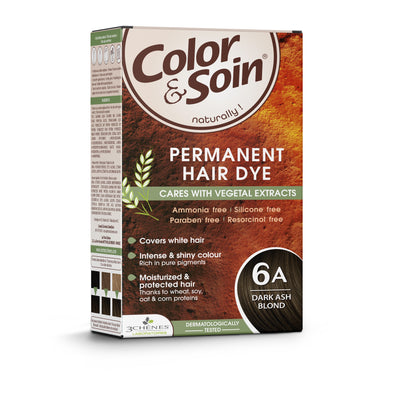 COLOR & SOIN plaukų dažai be amoniako 6A Dark Ash Blond 135 ml