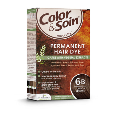 COLOR & SOIN plaukų dažai be amoniako 6B Cocoa Brown 135 ml