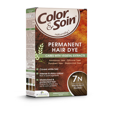 COLOR & SOIN plaukų dažai be amoniako 7N Hazelnut Blond 135 ml
