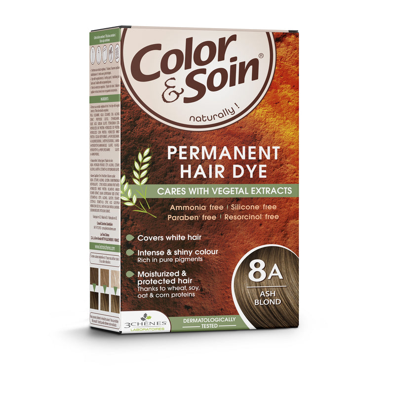 COLOR & SOIN plaukų dažai be amoniako 8A Ash Blond 135 ml, nuotrauka Nr. 3