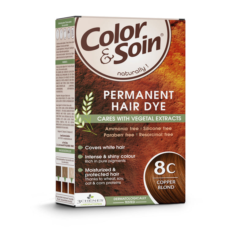 COLOR & SOIN plaukų dažai be amoniako 8C Copper Blond 135 ml, nuotrauka Nr. 3