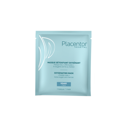 PLACENTOR detoksikuojanti ir atkurianti veido kaukė su aktyviu deguonimi ir anglimi, 20ml