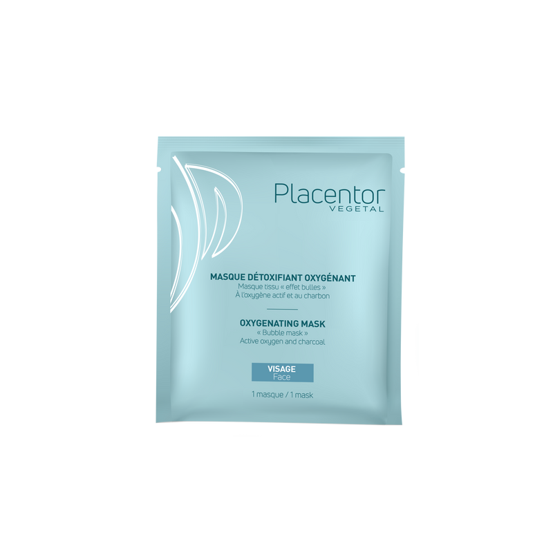 PLACENTOR detoksikuojanti ir atkurianti veido kaukė su aktyviu deguonimi ir anglimi, 20ml, nuotrauka Nr. 1