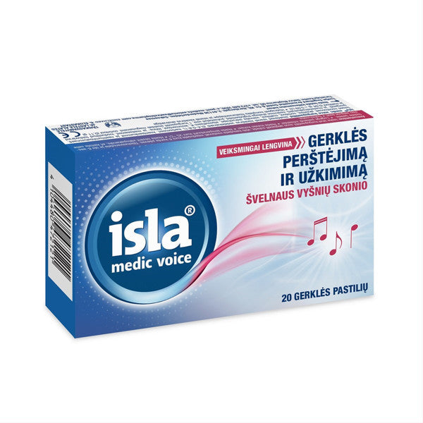 Isla Medic Voice pastilės N20, nuotrauka Nr. 1