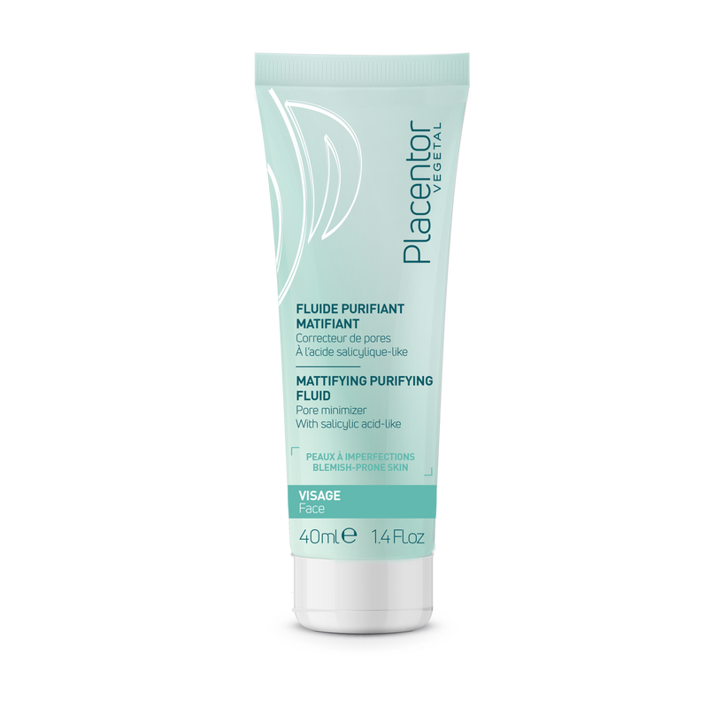 PLACENTOR valomasis, matinį efektą suteikiantis fluidas mišriai, riebiai odai 40ml, nuotrauka Nr. 2