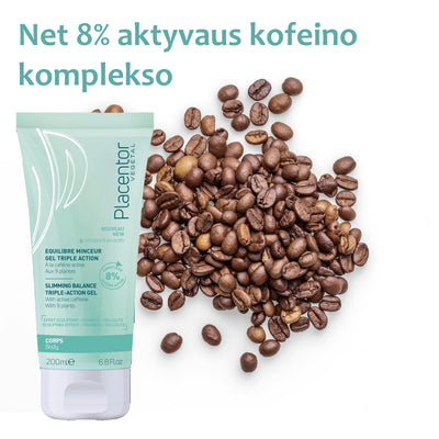 PLACENTOR trejopo poveikio formuojantis, anticeliulitinis gelis su kofeinu 200ml