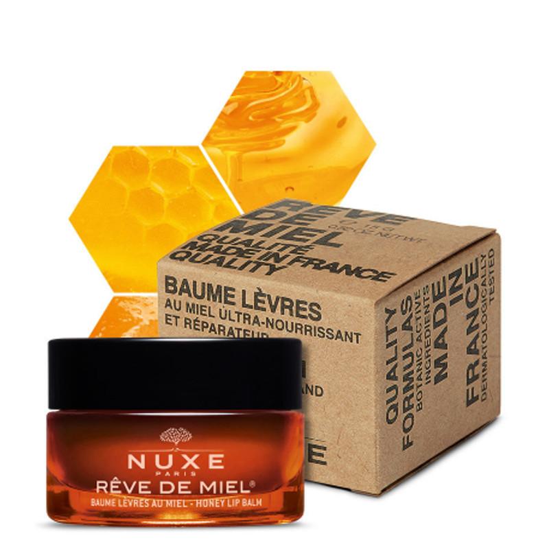NUXE stipraus poveikio maitinamasis ir atstatomasis lūpų balzamas REVE DE MIEL, 15g, nuotrauka Nr. 2