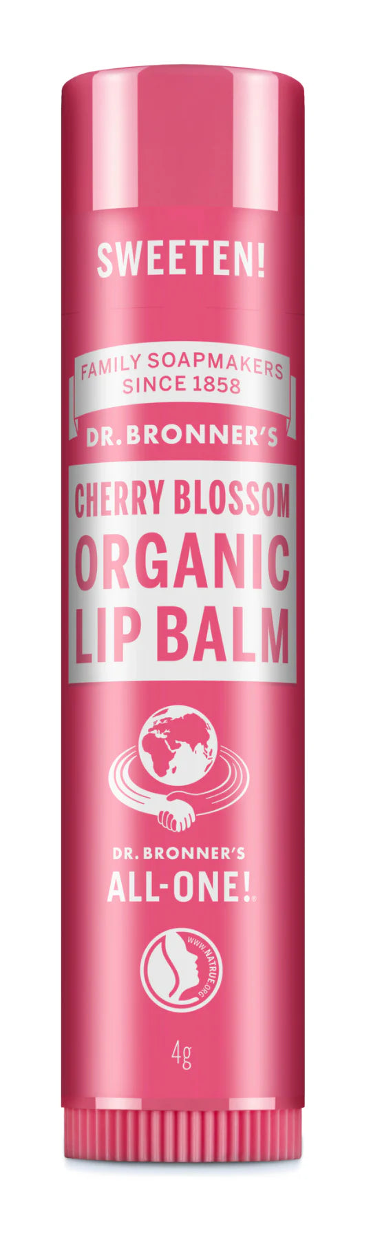Ekologiškas lūpų balzamas Dr.Bronner's CHERRY BLOSSOM 4g, nuotrauka Nr. 1