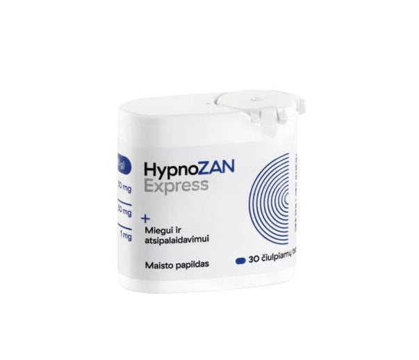 HypnoZAN Express čiulpiamosios tabletės N30, nuotrauka Nr. 1