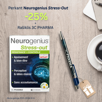 3C PHARMA Neurogenius Stress-Out, kapsulės N30