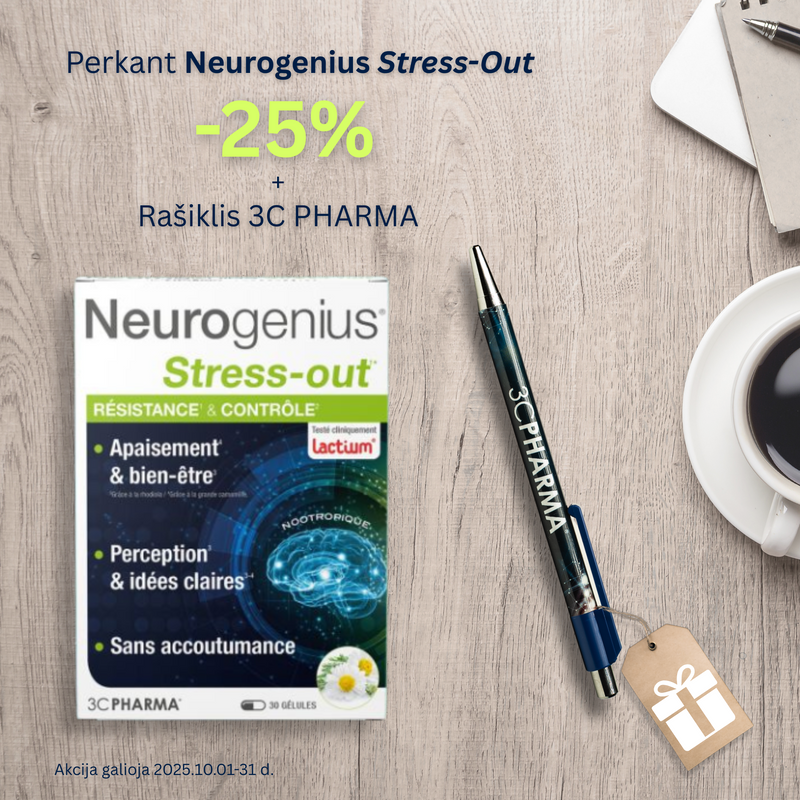 3C PHARMA Neurogenius Stress-Out, kapsulės N30, nuotrauka Nr. 2