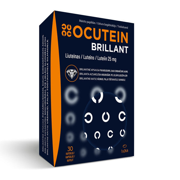 OCUTEIN Brillant Liuteinas 25mg kapsulės N30, nuotrauka Nr. 1