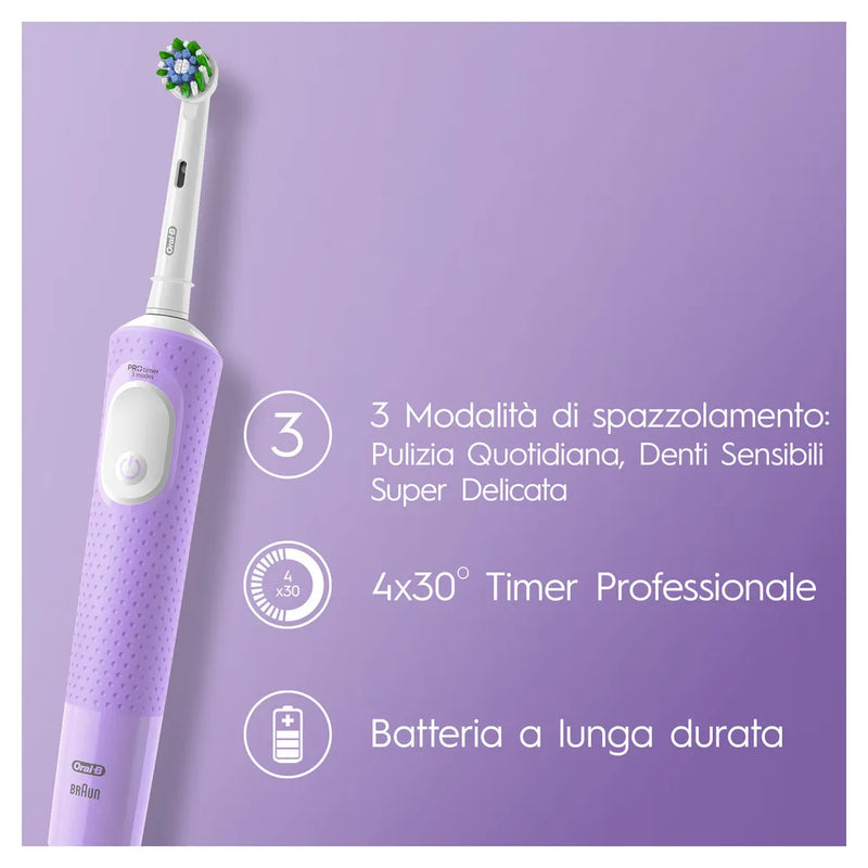 Oral-B Vitality Pro elektrinis dantų šepetėlis, Lilac, nuotrauka Nr. 3