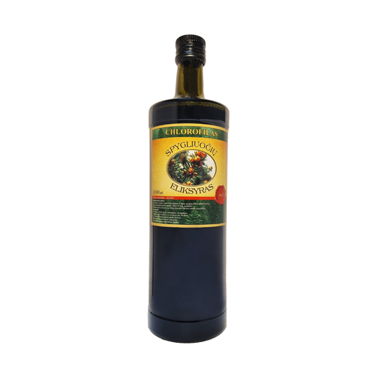 CHLOROFILAS spygliuočių eliksyras stiklinėje taroje, 1000 ml, nuotrauka Nr. 1