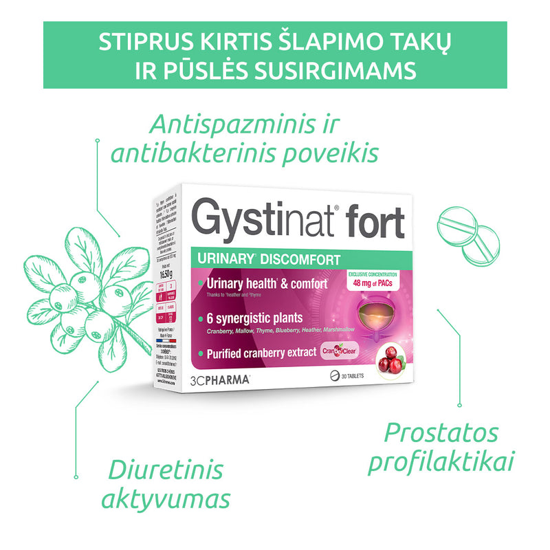 3C PHARMA Gystinat Fort, tabletės N30, nuotrauka Nr. 2