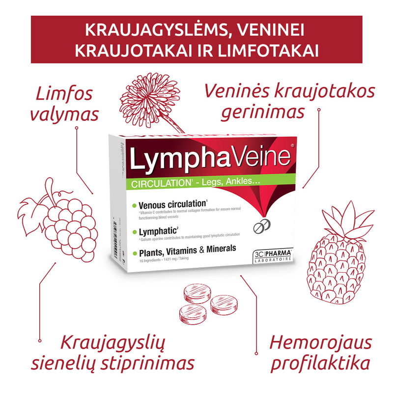 3C PHARMA Lymphaveine, tabletės N60, nuotrauka Nr. 2