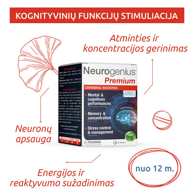 3C PHARMA Neurogenius Premium, tabletės N60