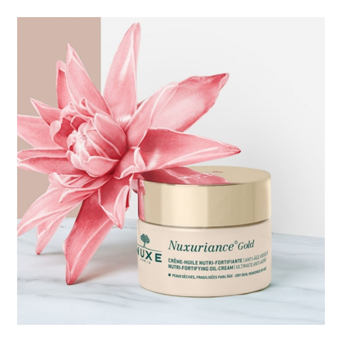 NUXE maitinamasis, stangrinamasis aliejinis kremas nuo senėjimo NUXURIANCE GOLD 50+, 50ml, nuotrauka Nr. 2
