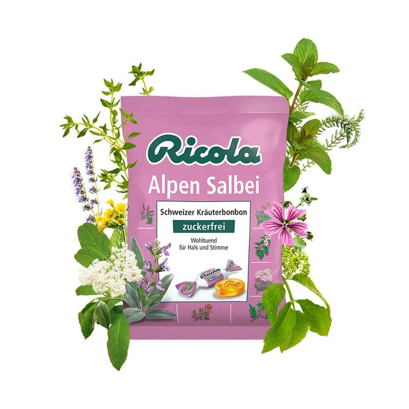 RICOLA ALPEN SALBEI šalavijų skonio pastilės su vit. C, 75g, nuotrauka Nr. 2