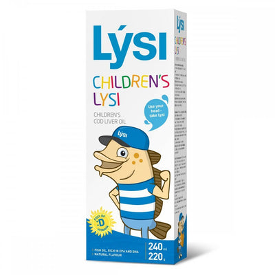LYSI žuvų taukai vaikams, natūralaus skonio, 240 ml