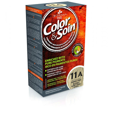COLOR & SOIN plaukų dažai be amoniako 11A Sandy Ash Blond 135 ml