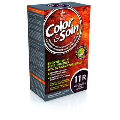 COLOR & SOIN plaukų dažai be amoniako 11R Bilberry Red 135 ml