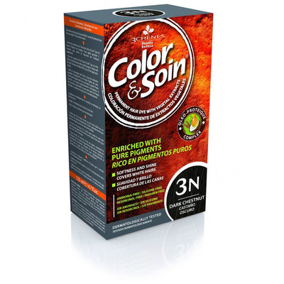 COLOR & SOIN plaukų dažai be amoniako 3N Dark Chestnut 135 ml