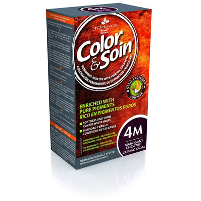 COLOR & SOIN plaukų dažai be amoniako 4M Mahogany Chestnut 135 ml