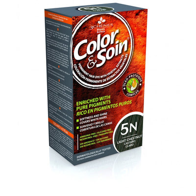 COLOR & SOIN plaukų dažai be amoniako 5N Light Chestnut 135 ml