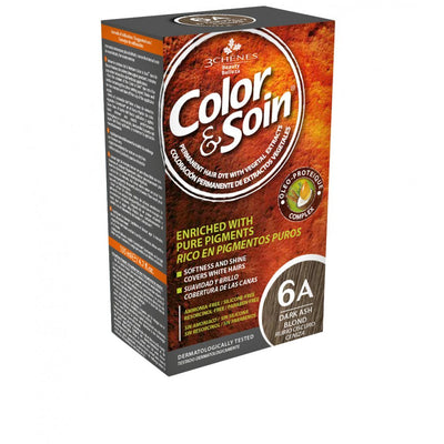 COLOR & SOIN plaukų dažai be amoniako 6A Dark Ash Blond 135 ml