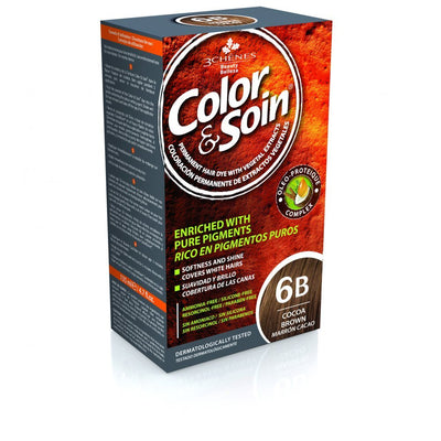 COLOR & SOIN plaukų dažai be amoniako 6B Cocoa Brown 135 ml