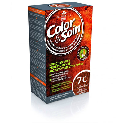 COLOR & SOIN plaukų dažai be amoniako 7C Terracotta 135 ml