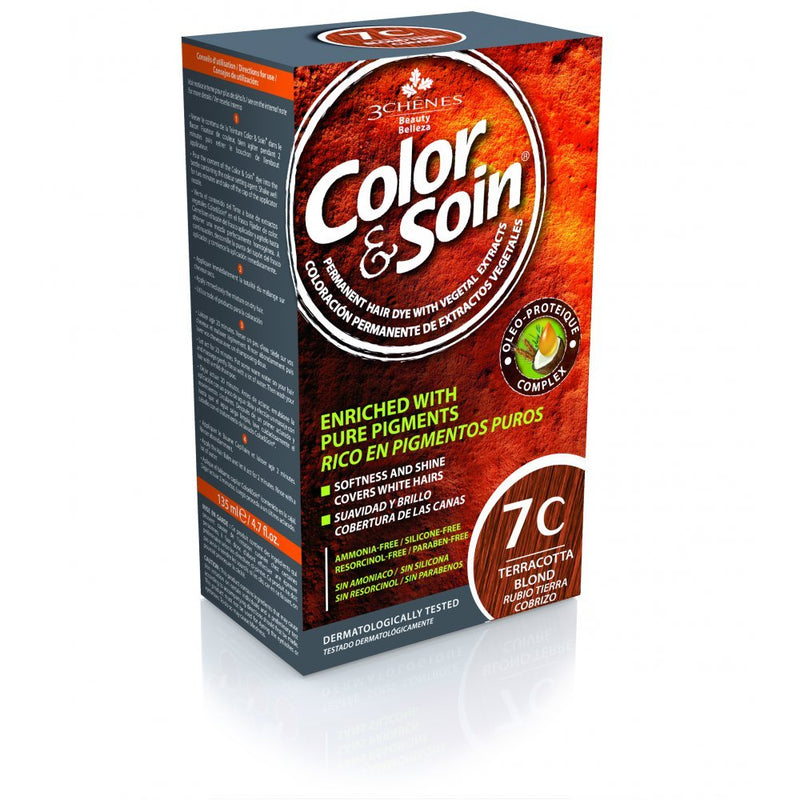 COLOR & SOIN plaukų dažai be amoniako 7C Terracotta 135 ml, nuotrauka Nr. 1