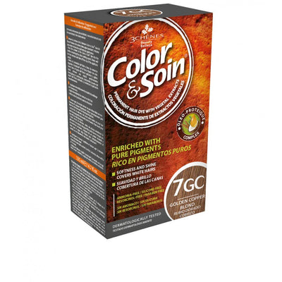 COLOR & SOIN plaukų dažai be amoniako 7GC Golden Copper Blond 135 ml