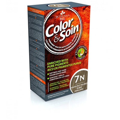 COLOR & SOIN plaukų dažai be amoniako 7N Hazelnut Blond 135 ml