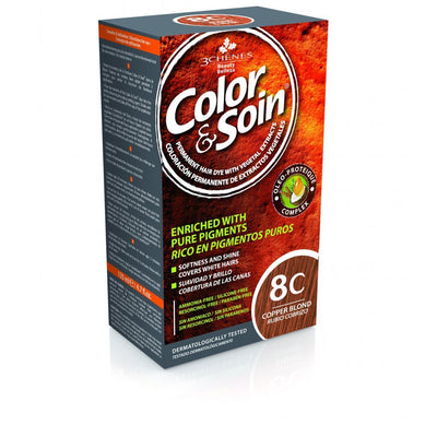 COLOR & SOIN plaukų dažai be amoniako 8C Copper Blond 135 ml