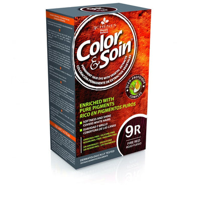 COLOR & SOIN plaukų dažai be amoniako 9R Fire Red 135 ml