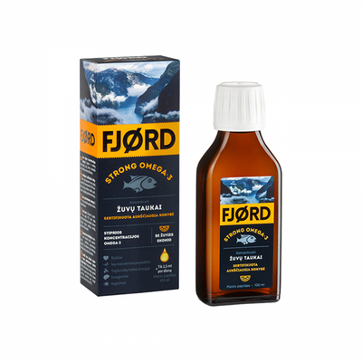 FJORD Strong Omega-3 skysti žuvų taukai, 100ml