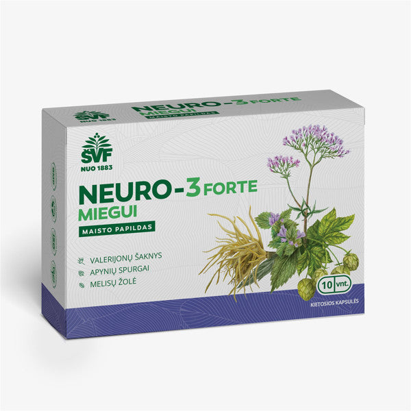 ŠVF NEURO-3 Forte Miegui kapsulės N10, nuotrauka Nr. 1