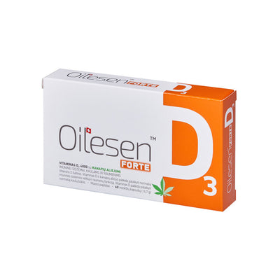 OILESEN Forte Vitaminas D3 4000, kapsulės N60