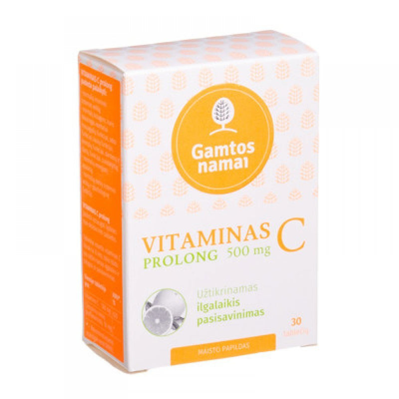 VITAMINAS C PROLONG 500mg tabletės N30, nuotrauka Nr. 1