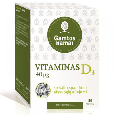 VITAMINAS D3 40mcg kapsulės N80