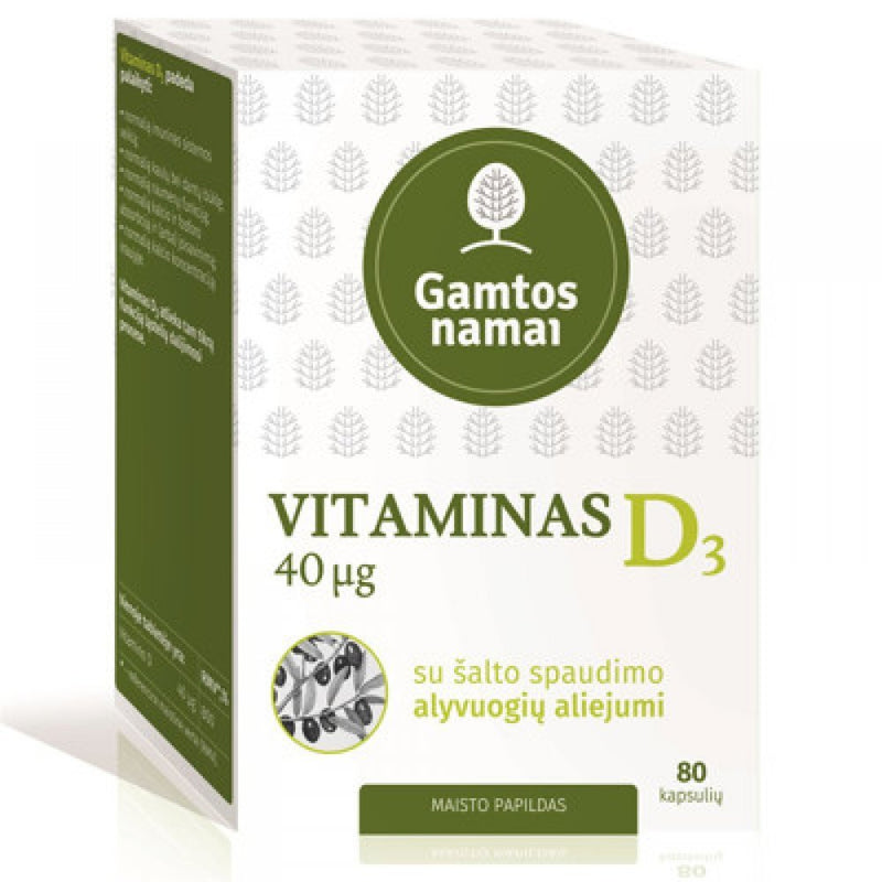 VITAMINAS D3 40mcg kapsulės N80, nuotrauka Nr. 1