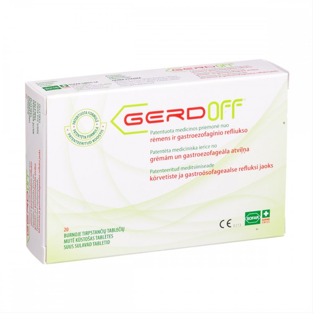 Gerdoff burnoje tirpstančios tabletės N20 – VITAINN
