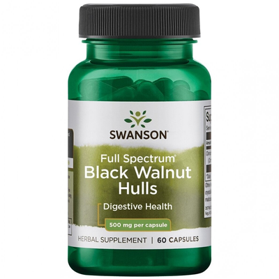 SWANSON Black Walnut (Juodasis riešutmedis) 500 mg, kapsulės N60