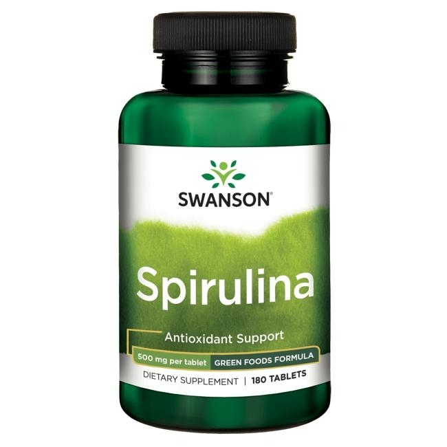 SWANSON Spirulina 500 mg, tabletės N180, nuotrauka Nr. 1