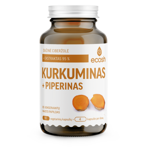 ECOSH Kurkuminas su BCM-95® ekstraktu, kapsulės N90, nuotrauka Nr. 1